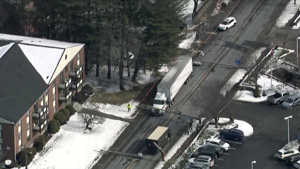 Cleanup continues after truck takes down 7 utility poles