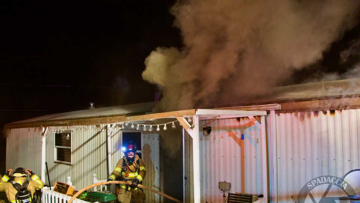 Photos: Fire destroys mobile home in Lancaster County, Pa.