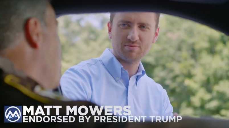 Scene frm Matt Mowers' TV ad