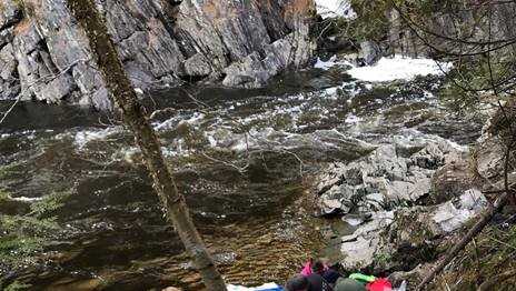 Hiker rescued after falling 30 feet down near Moxie Falls