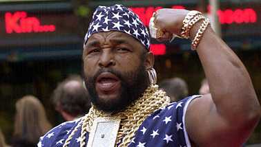 Mr. T of the "A Team" arrives at NBC's 75th anniversary celebration, Sunday, May 5, 2002, at New York's Rockefeller Center. The festivities, which celebrate America's first broadcasting network, will be telecast live from NBC's Studio 8H.