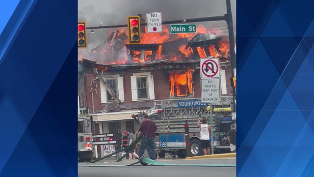 Mount Pleasant hotel gutted by fire, causing roof collapse - Vimarsana News