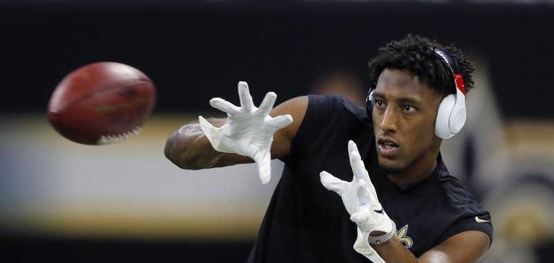 New Orleans Saints wide receiver Michael Thomas through donation