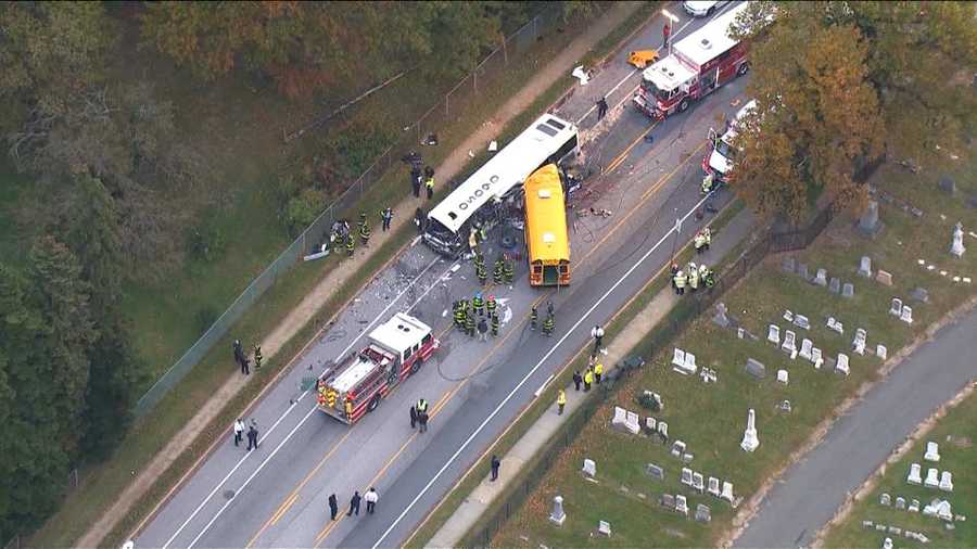 School bus, MTA bus crash
