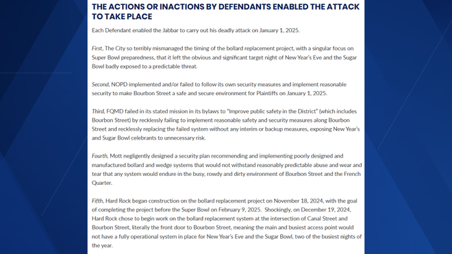 New Orleans attack lawsuit