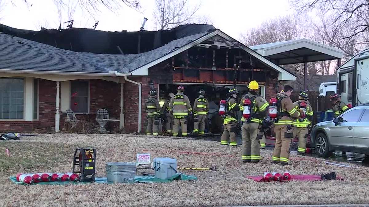Mustang home appears to be total loss after large fire
