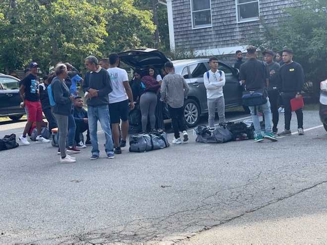 Immigrants arrive on martha's