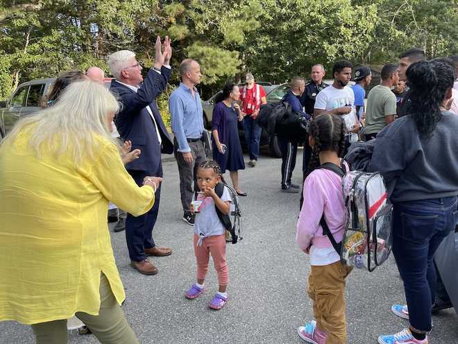 Immigrants arrive on martha's