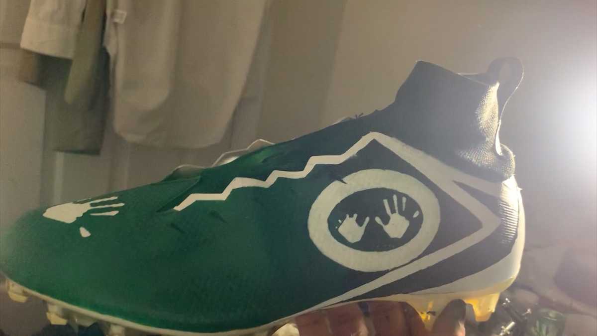 custom painted football cleats