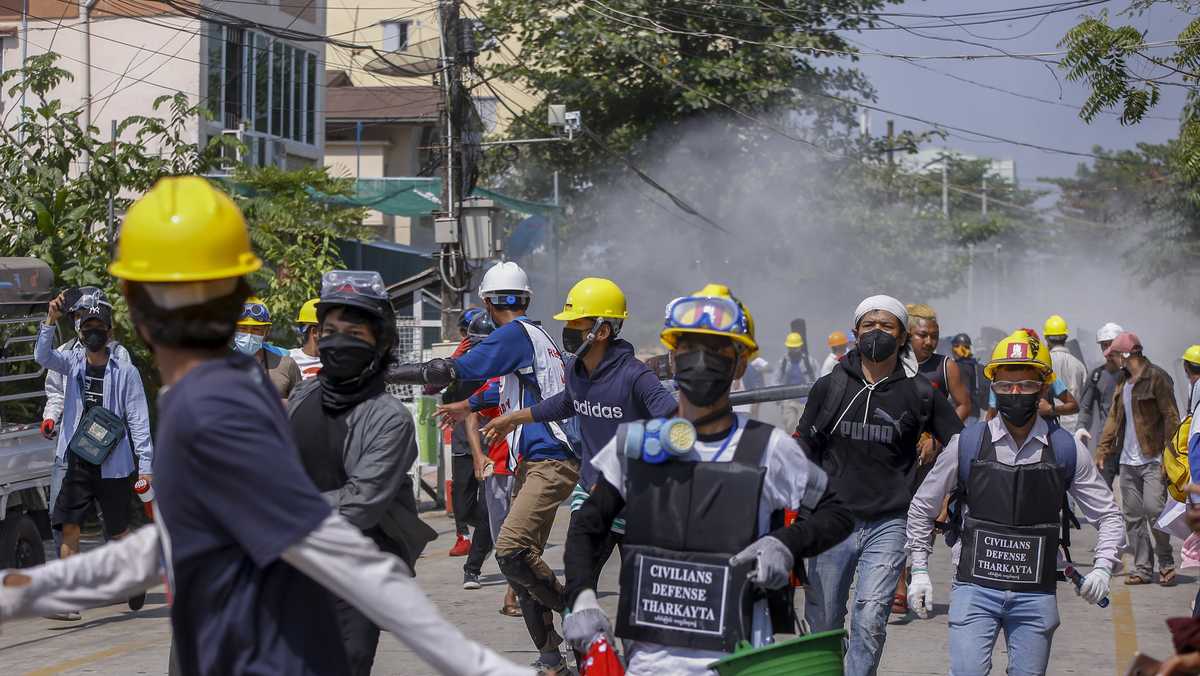 Myanmar Police Raid Housing Of Striking Railway Workers