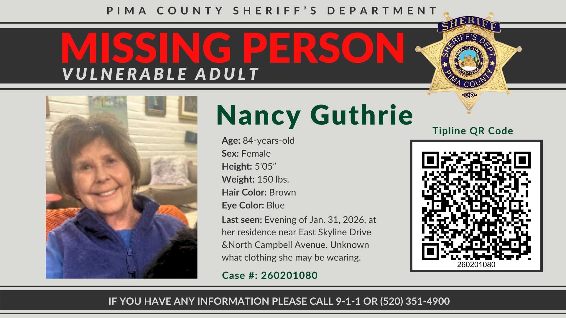 Man says he was questioned about Nancy Guthrie's disappearance before being released