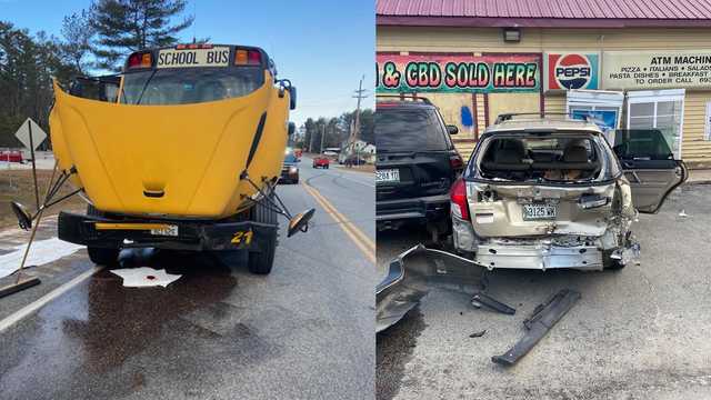 Maine schools bus filled with children hits car, deputies say - Vimarsana News