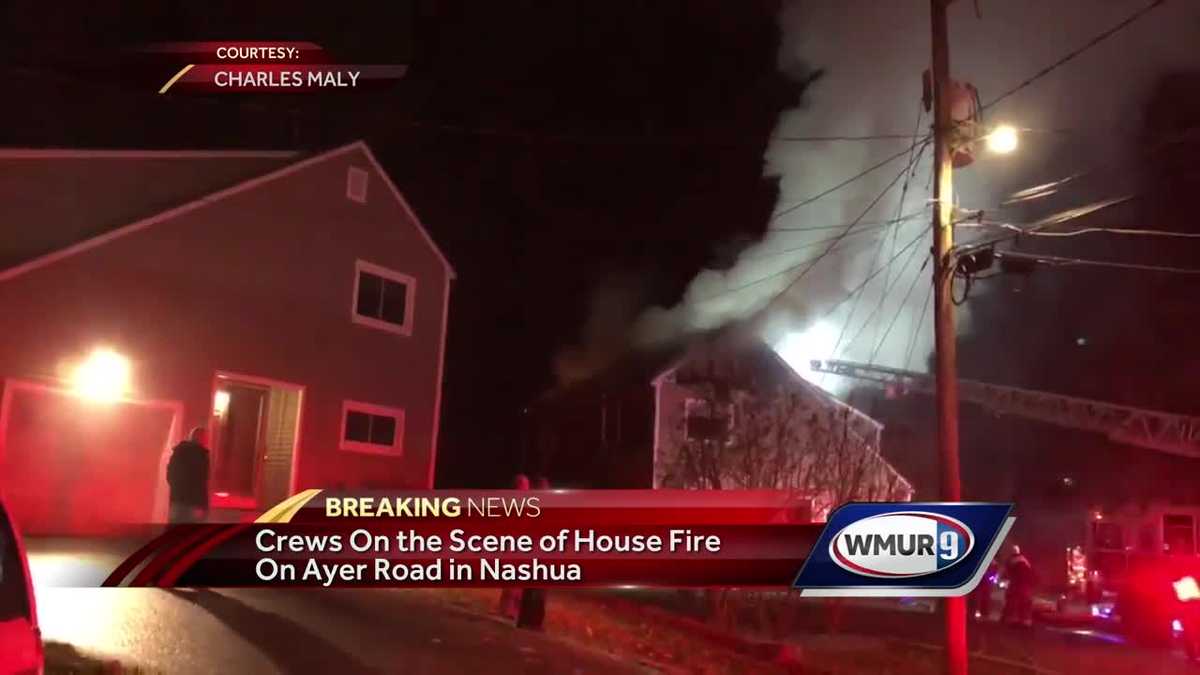 Crews battle house fire in Nashua on Sunday night
