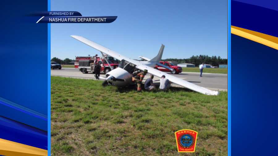 Plane veers off the runway at Nashua Airport