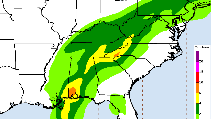 Rainfall from Hurricane Nate could reach 100 million people