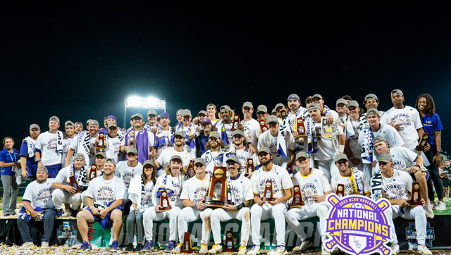 LSU baseball team national championship celebration