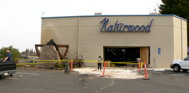 Naturwood waterwheel after the crash