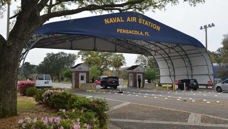 The main gate at Naval Air Station Pensacola on Navy Boulevard in Pensacola, Fla.The main gate at Naval Air Station Pensacola  on Navy Boulevard in Pensacola, Fla. 