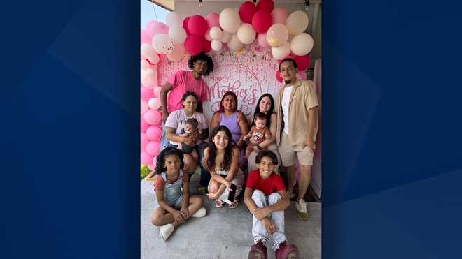 Damian Rodriguez with family