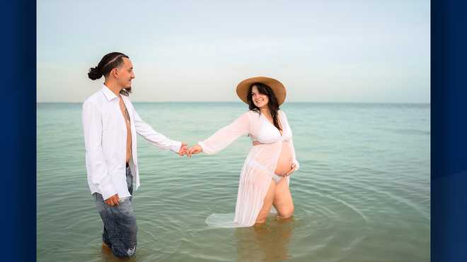 Damian Rodriguez with fiancee Corinthia Decker