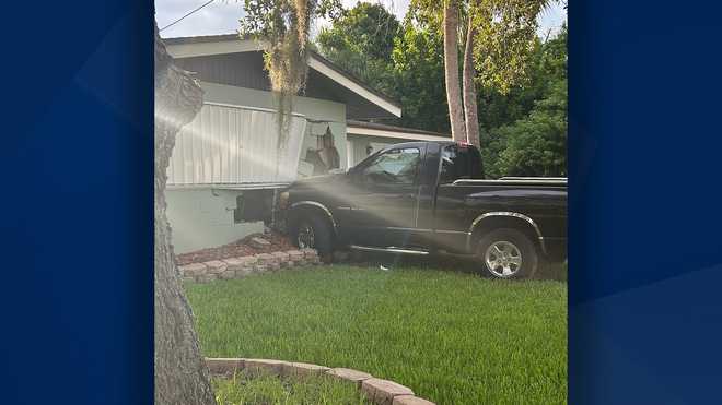Ronald Slagle was arrested for reportedly crashing into a Port Charlotte home after a dispute.