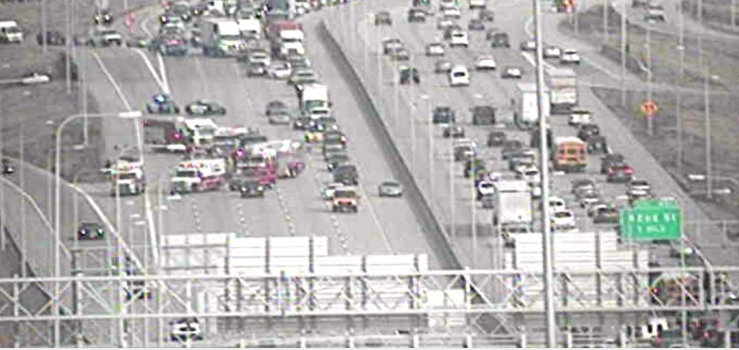 Interstate 80 Crash Ties Up Westbound Traffic Near 60th Street