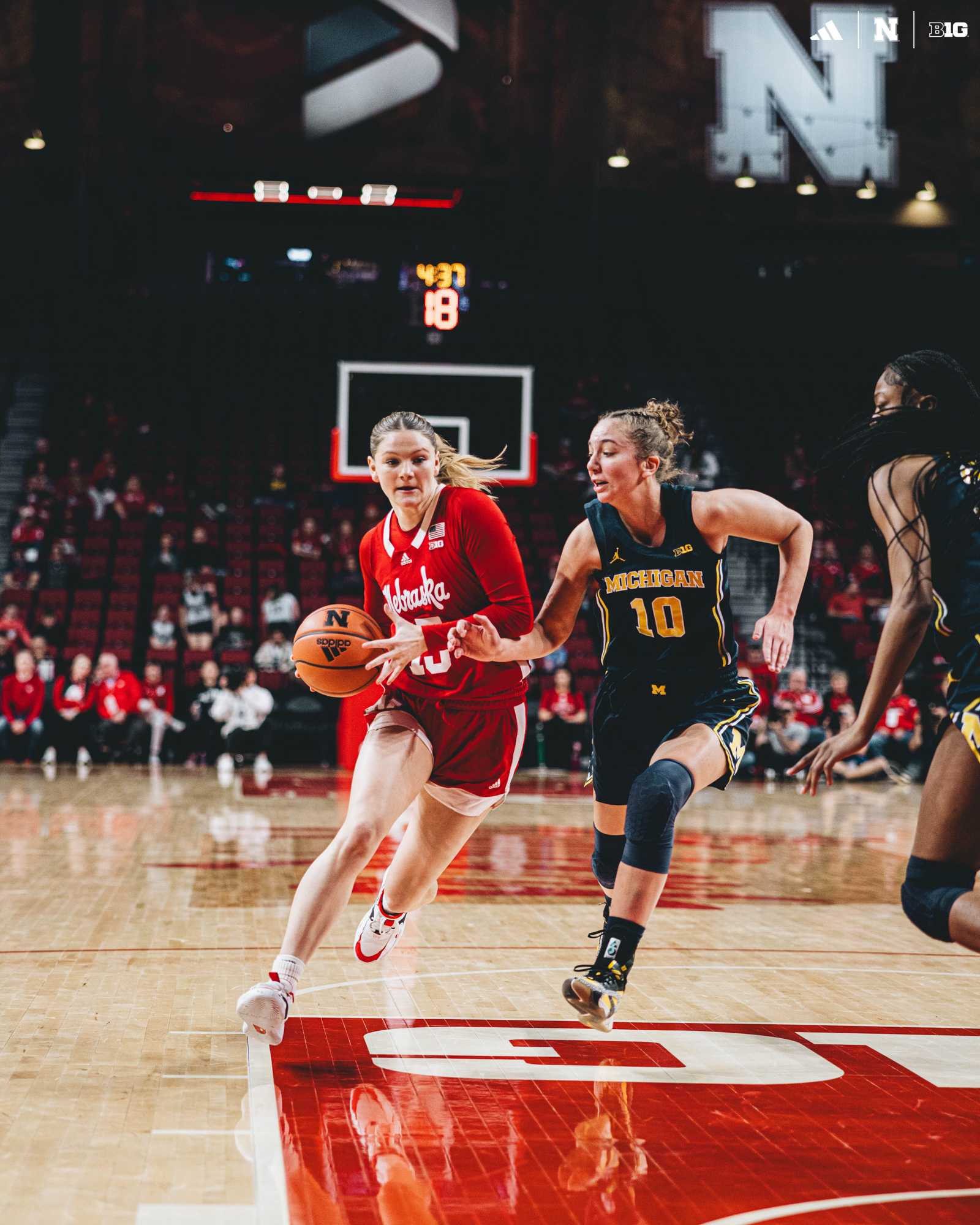 Nebraska Women's Basketball Defeats Michigan Wednesday