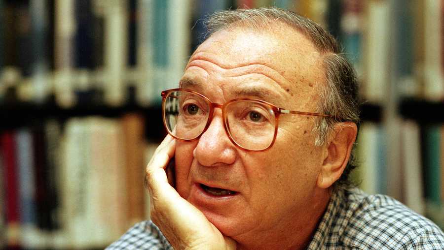 American playwright Neil Simon answers questions during an interview in Seattle, Wa., September 22, 1994.
