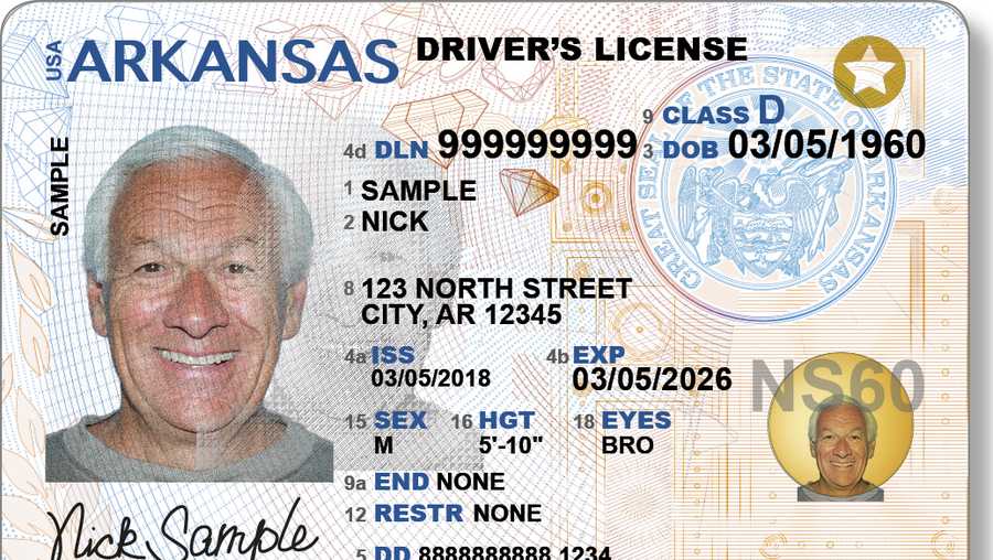 Sample Arkansas Driver's License