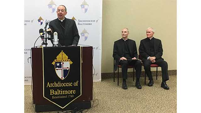 Archbishop William E. Lori introduces Bishop-elect Adam Parker and Bishop-elect Mark Brennan.
