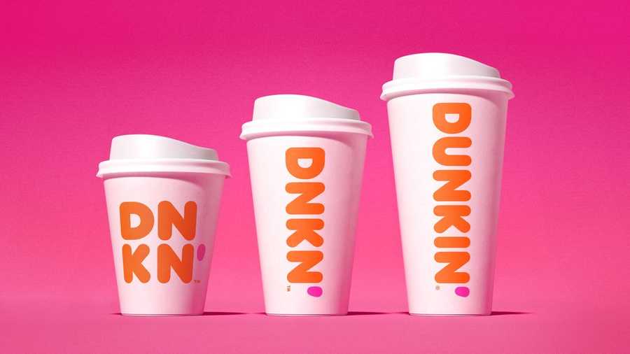 Dunkin Donuts new re-branded coffee cups