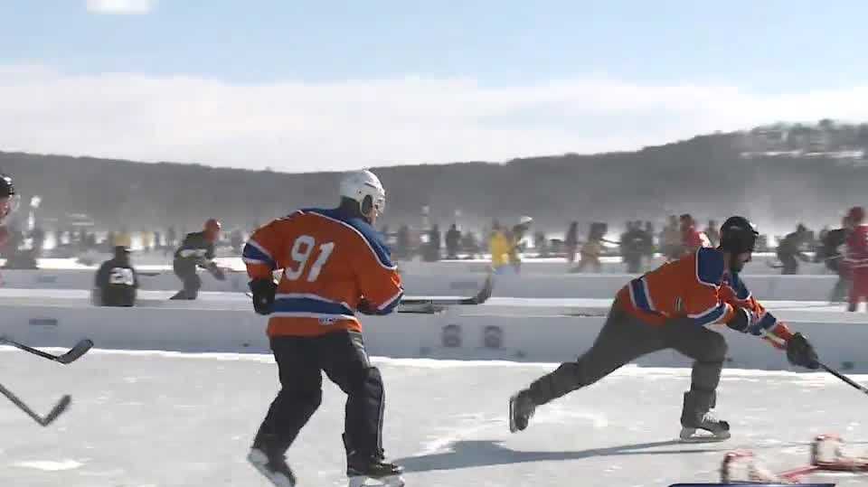 Teams gather for pond hockey tournament in Meredith