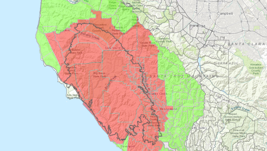 More evacuation orders lifted for the CZU Lightning Complex