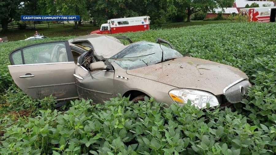 Rollover crash injuries two in Franklin Township, Adams County