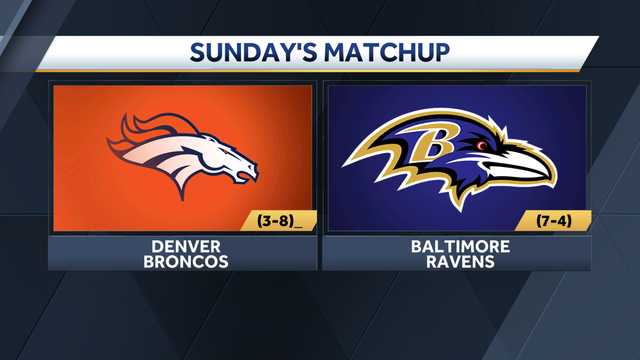 What channel is Baltimore Ravens game today vs. Broncos? (12/4