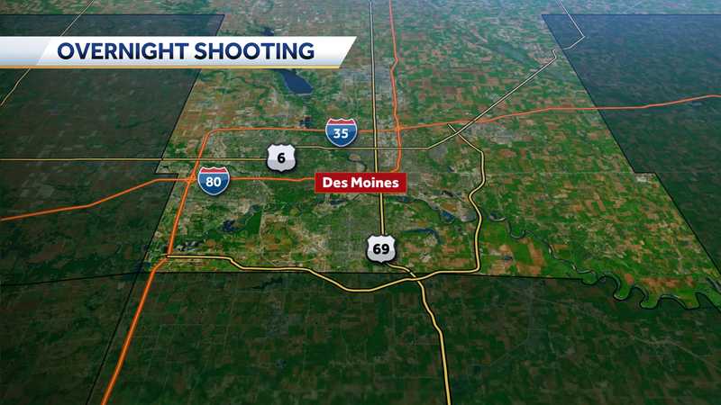 Two people detained after shooting in Des Moines 