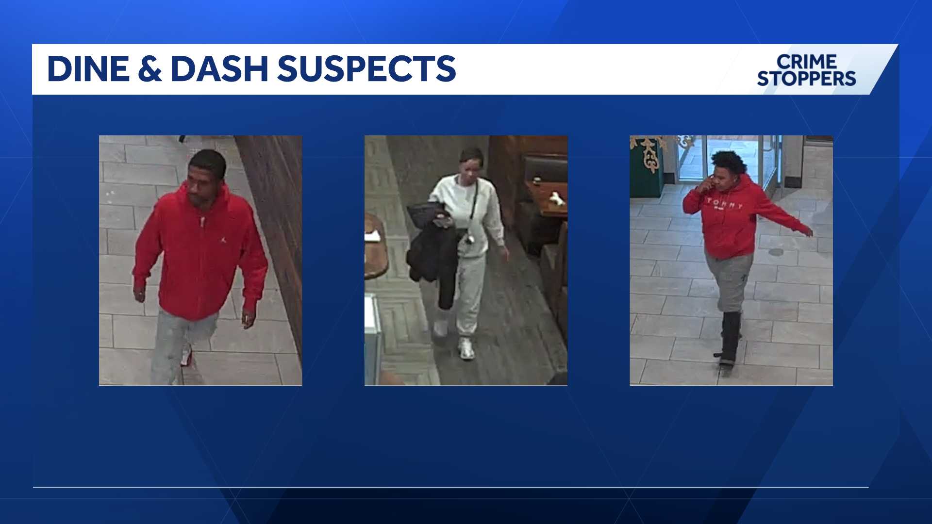 Omaha police search for dashers who allegedly skipped out on meal at downtown restaurant