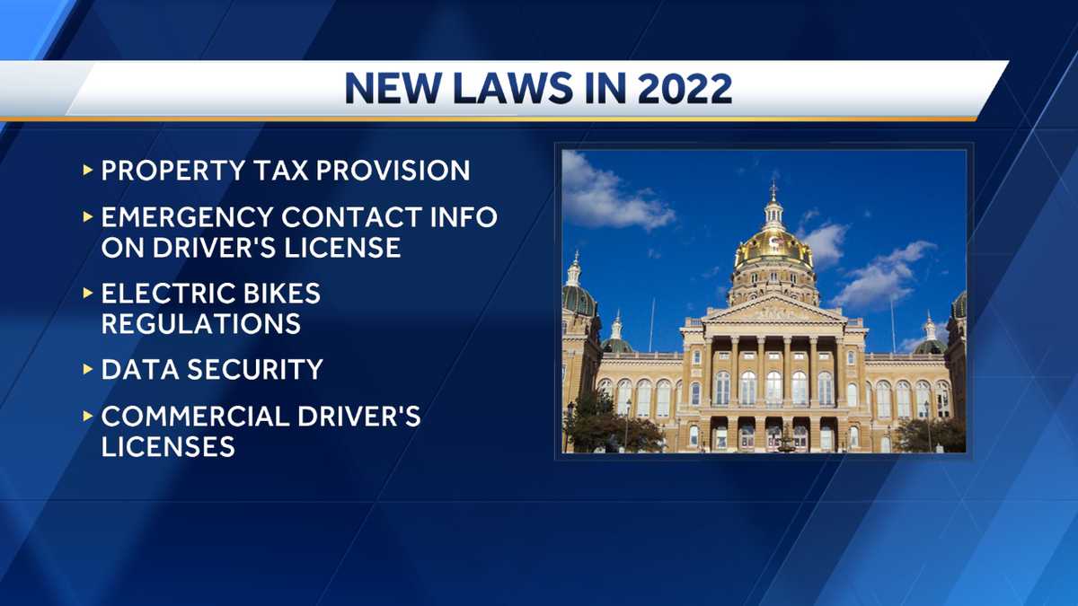 Iowa has new laws in 2022