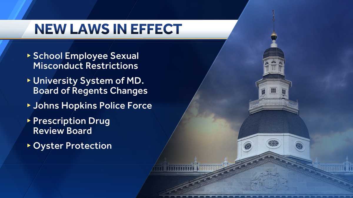 New Maryland laws take effect July 1