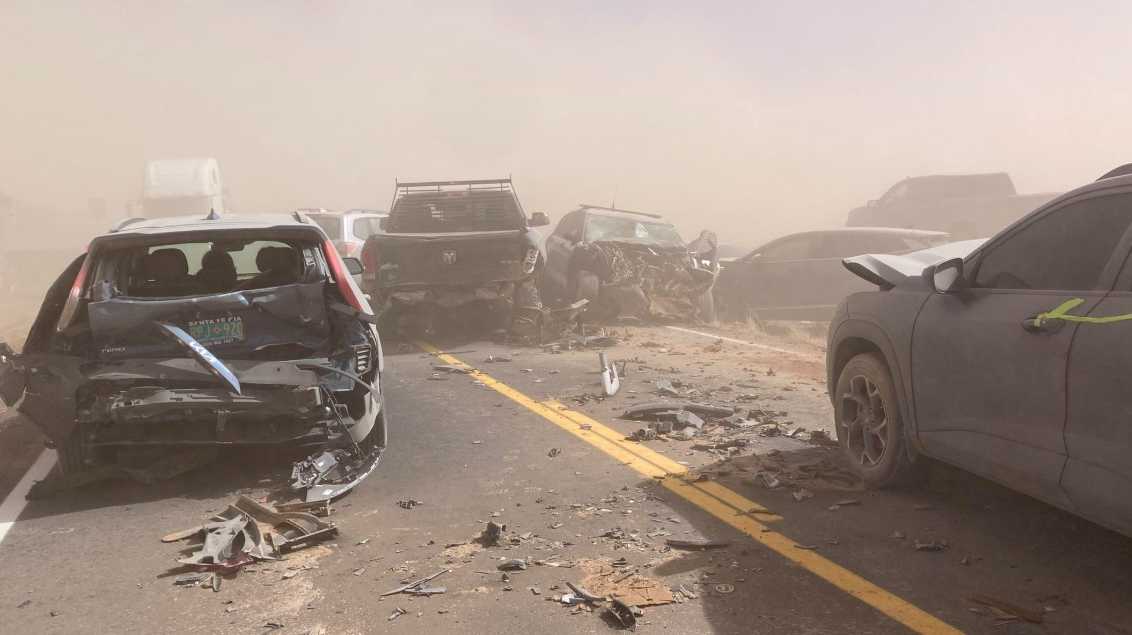 Nine hospitalized after vehicle pile-up in New Mexico