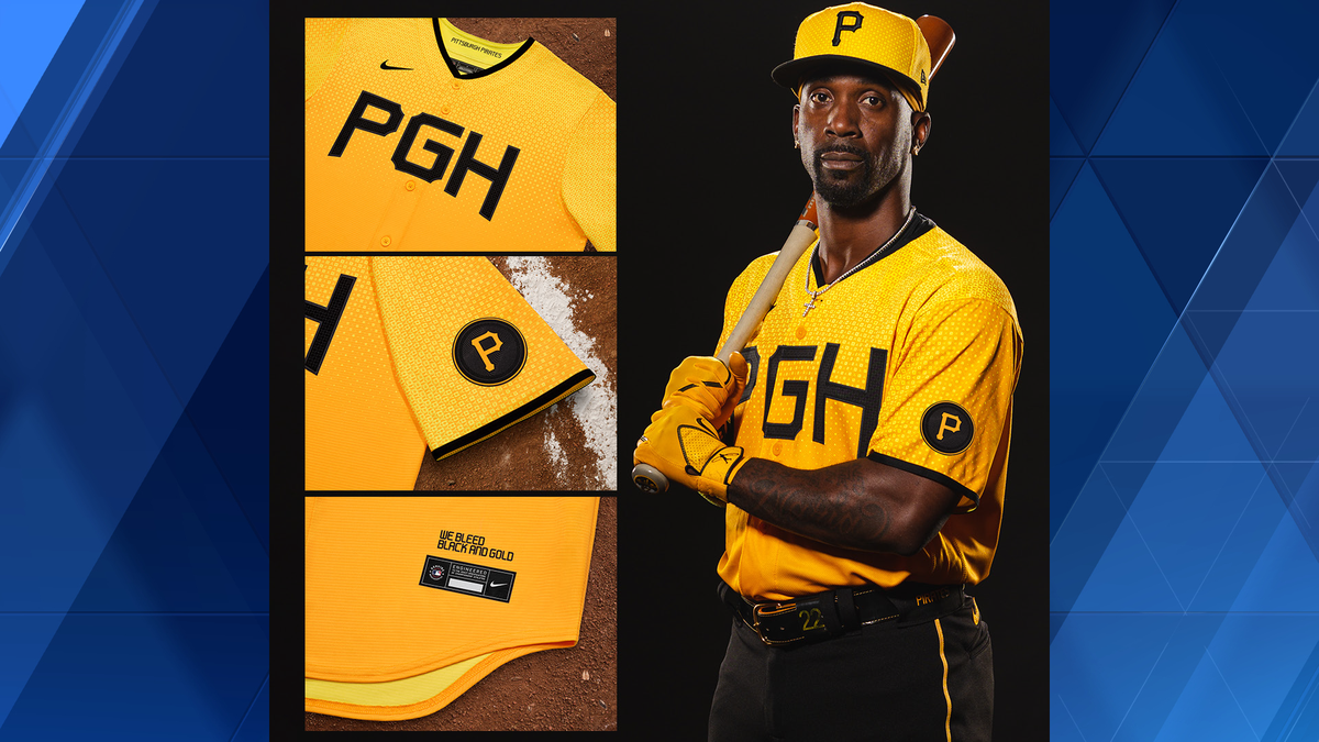 yellow and black pirates jersey