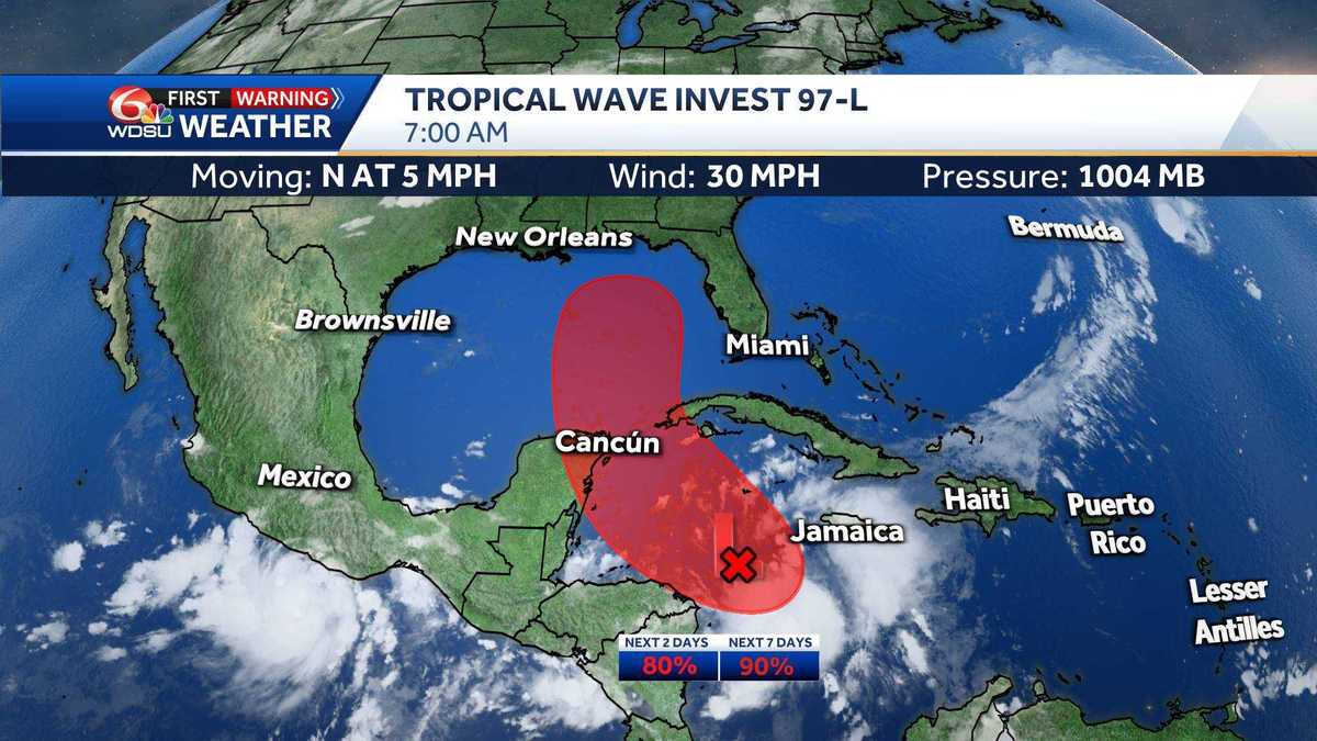 Where will Invest 97L track hurricane Helene Gulf of Mexico