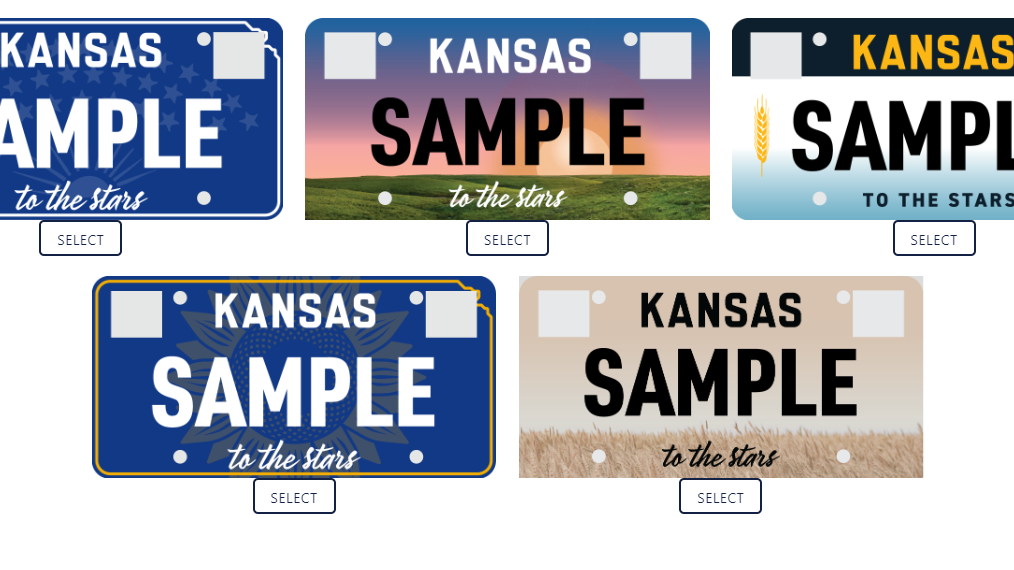 Kansas reveals new personalized license plate design