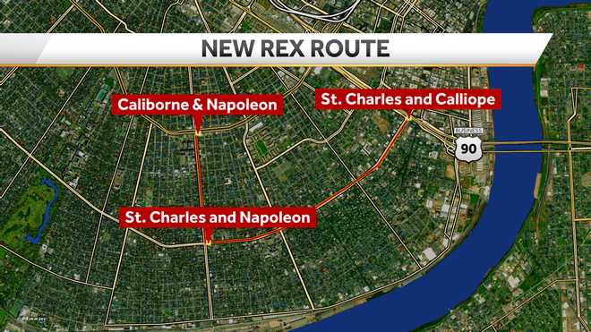 New Rex Parade Route