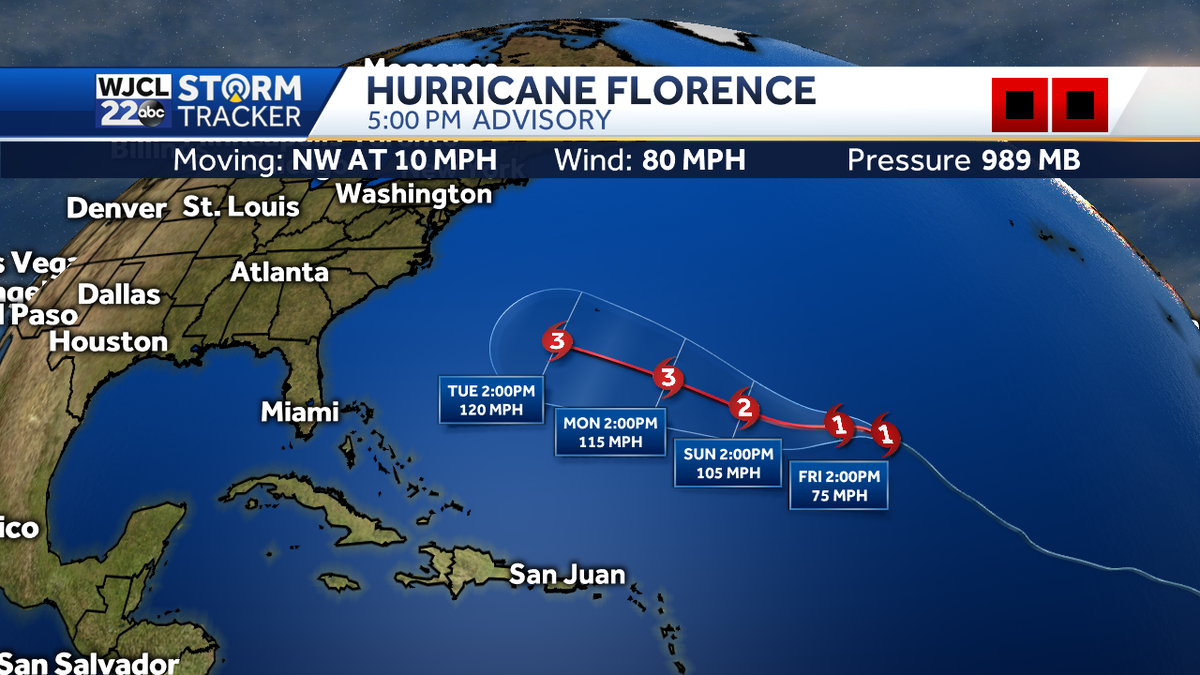 Florence weakens, but still a hurricane