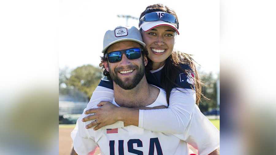 Team Usa Olympic Softball Player Competes In Tokyo As Husband Makes Major League Baseball Debut Team Usa Olympic Softball Player Competes In Tokyo As Husband Makes Major League Baseball Debut