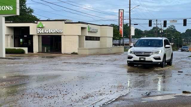 A Massive Water Main Break Is Creating Driving Issues In Jackson