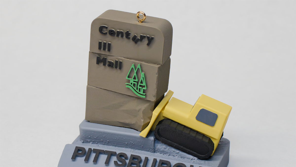 Ornament by Pittsburgh artist depicts Century III Mall demolition