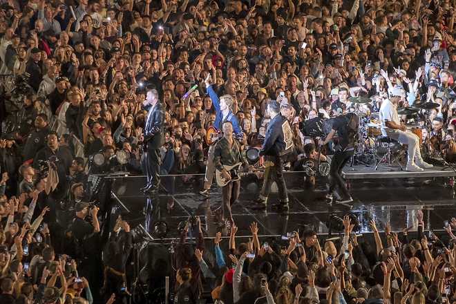 New&#x20;Zealand&#x20;band&#x20;Six60&#x20;perform&#x20;at&#x20;Eden&#x20;Park&#x20;in&#x20;Auckland,&#x20;New&#x20;Zealand,&#x20;Saturday,&#x20;April&#x20;24,&#x20;2021.