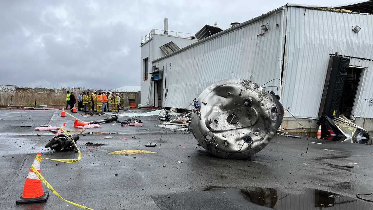 Crews working to contain 55gallon drums filled with hazardous material